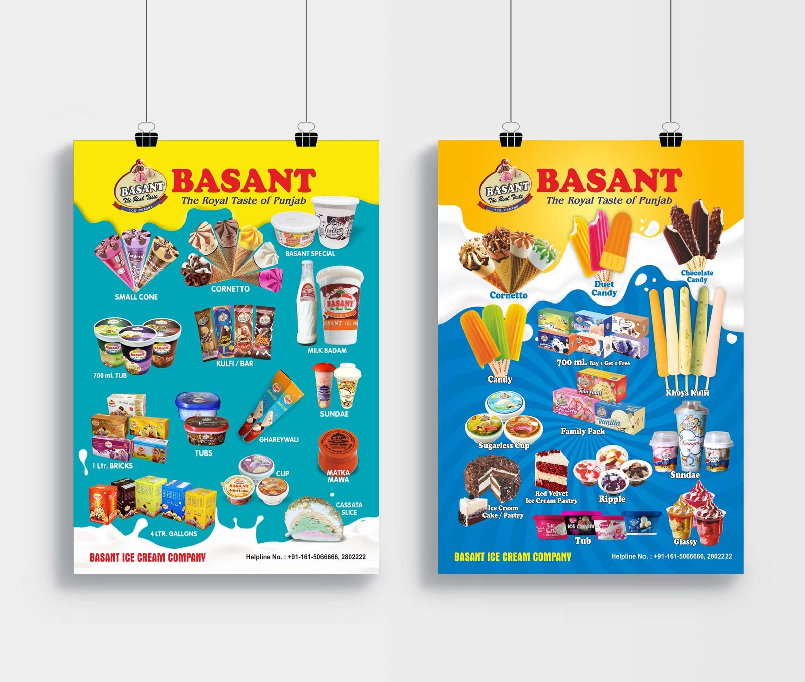 Basant Ice Cream Poster Printing Service