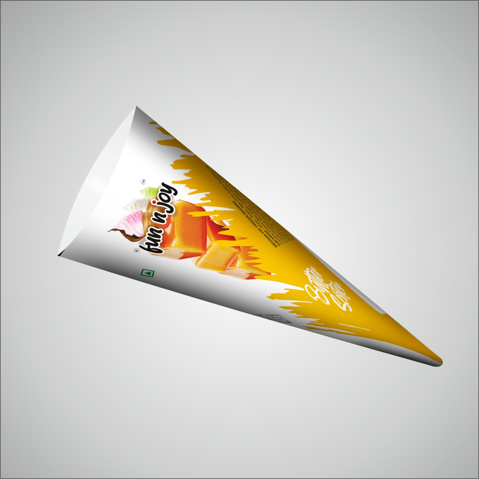 fun n joy butterscotch cone sleeves printing design