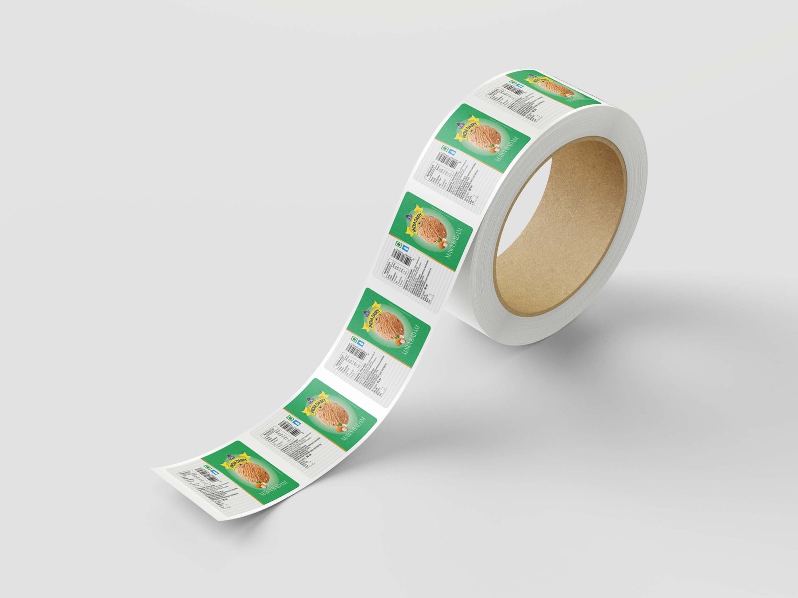 India Dairy Mawa Badam Label Roll Printing