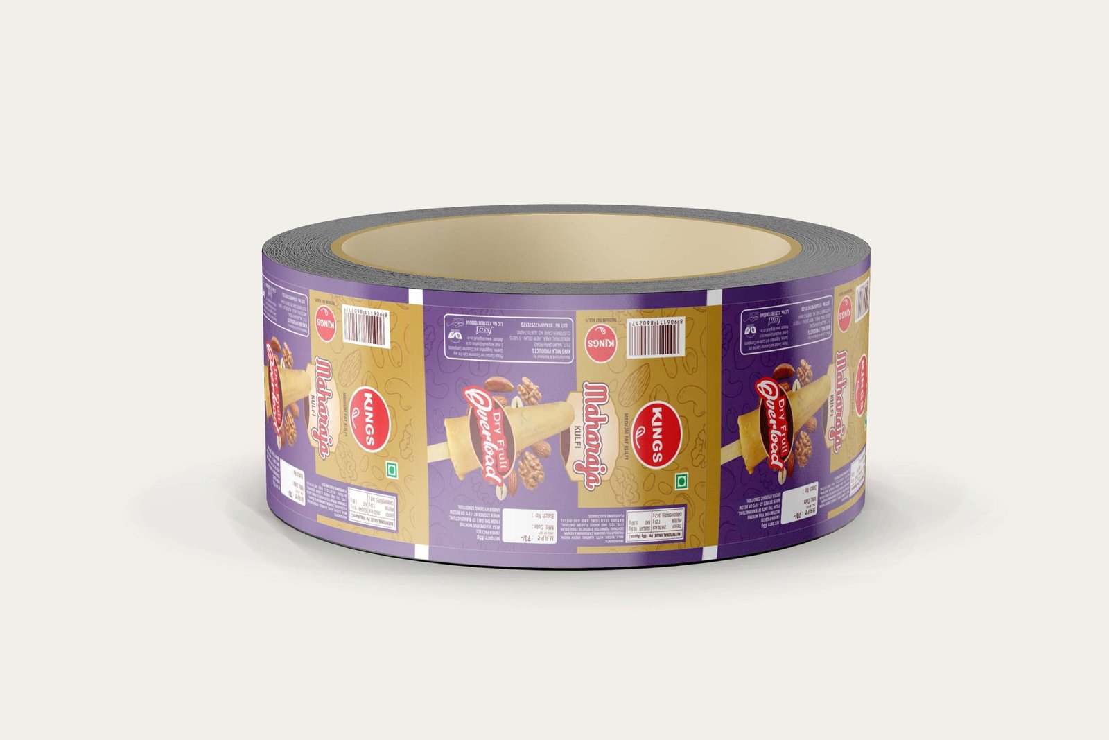 King Maharaja Kulfi Label Roll Manufacturer