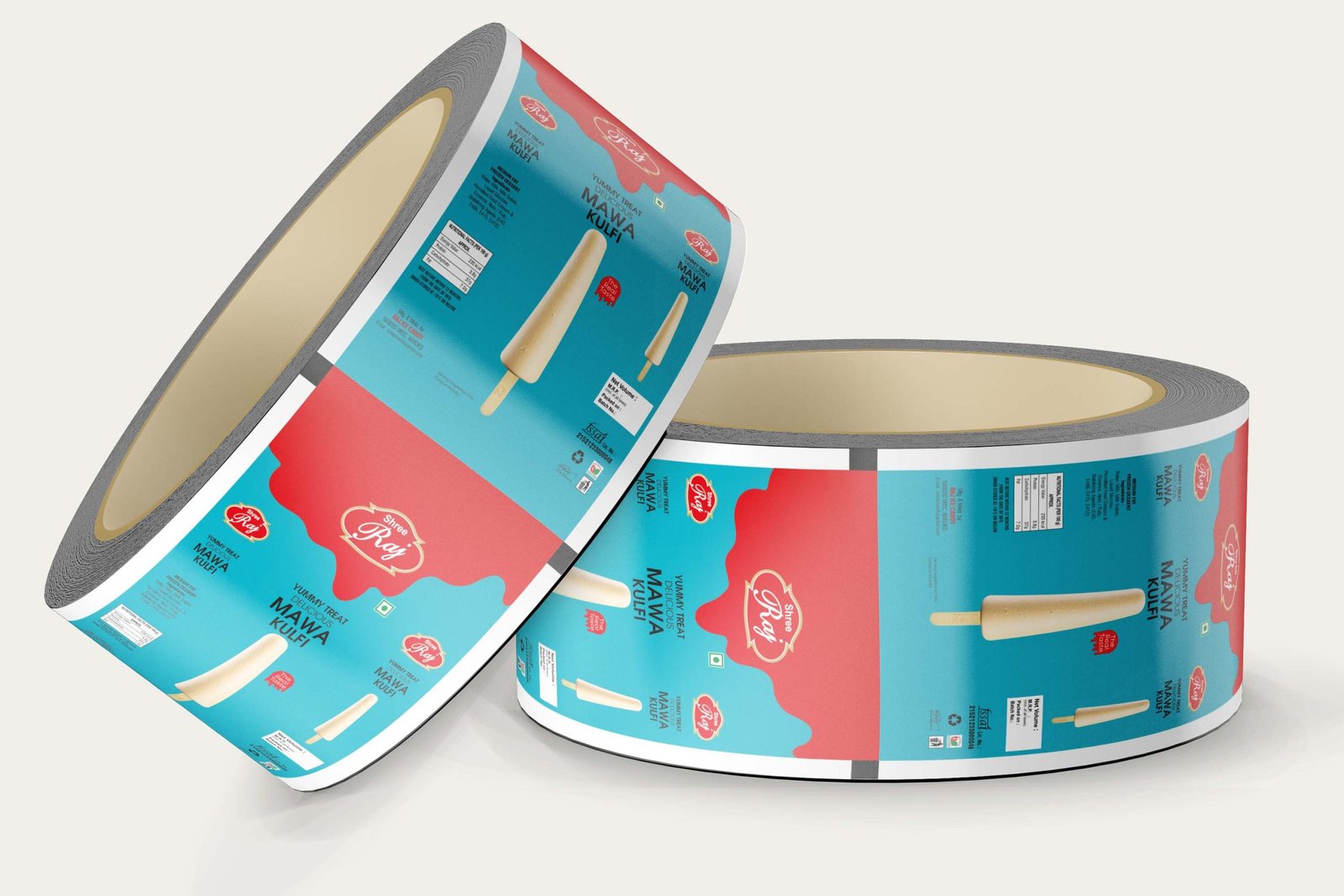 Shree Raj Mawa Kulfi Stickers Label Roll Printing