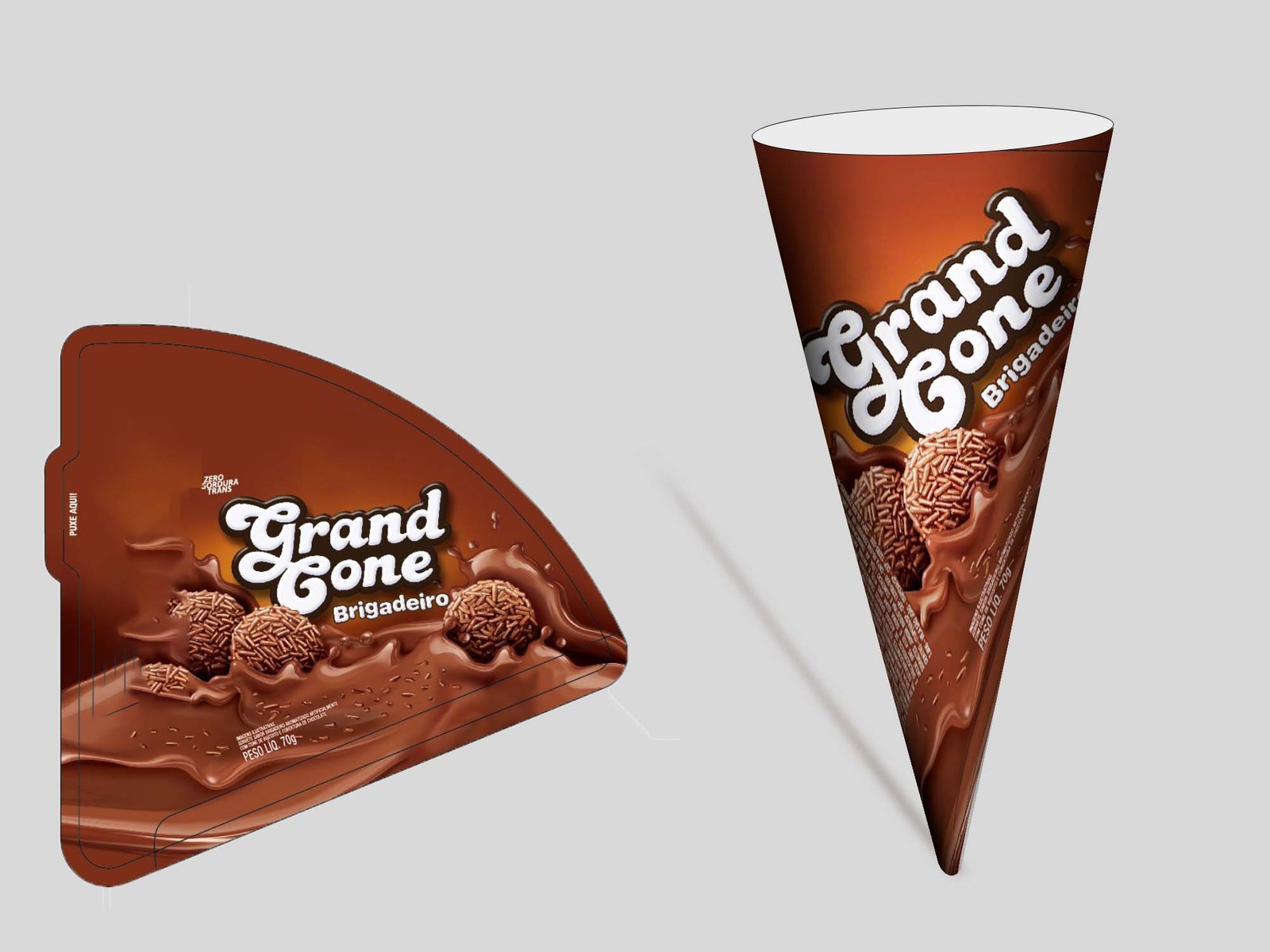 Grand Cone – Brigadeiro Flavor Sleeve Design