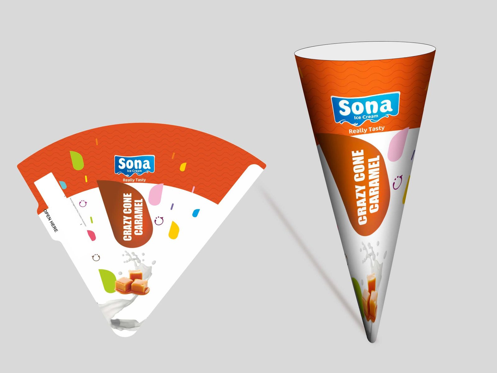 Sona Crazy Cone – Caramel Ice Cream Sleeve