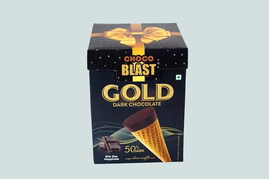choco blast gold dark chocklate box manufactuer