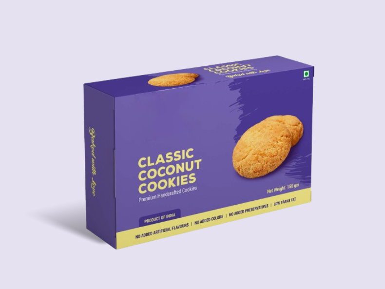 Classic Coconut Cookies Bakery Boxes Printing