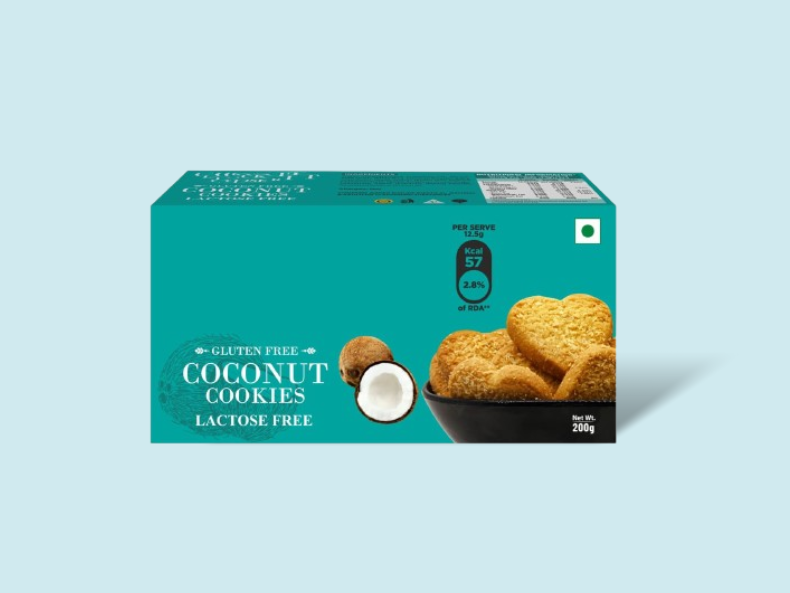 Coconut Cookies Bakery Boxes Printing Design