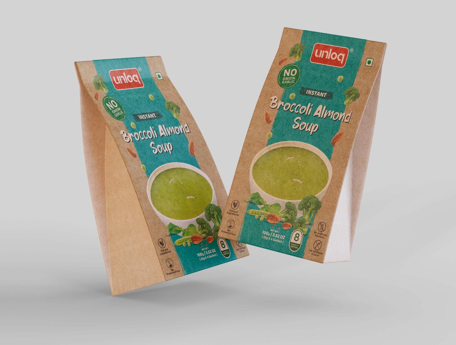 Unloq Broccoli Almond Soup Frozen Food Box Printing